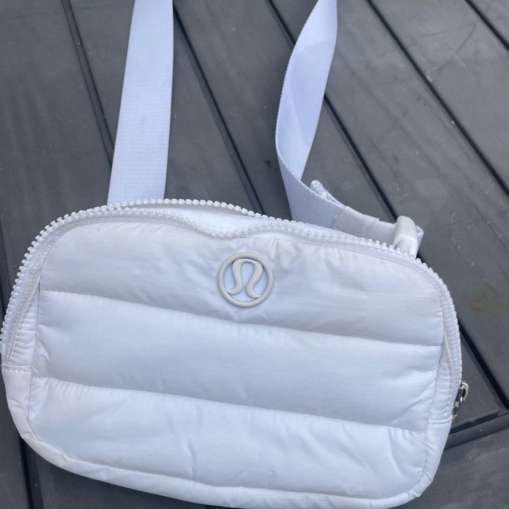 lululemon athletica White Quilted Crossbody Bag